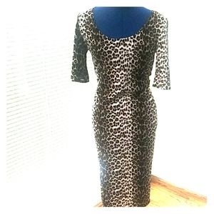 Brat Star Cheetah Print Dress, Size Large